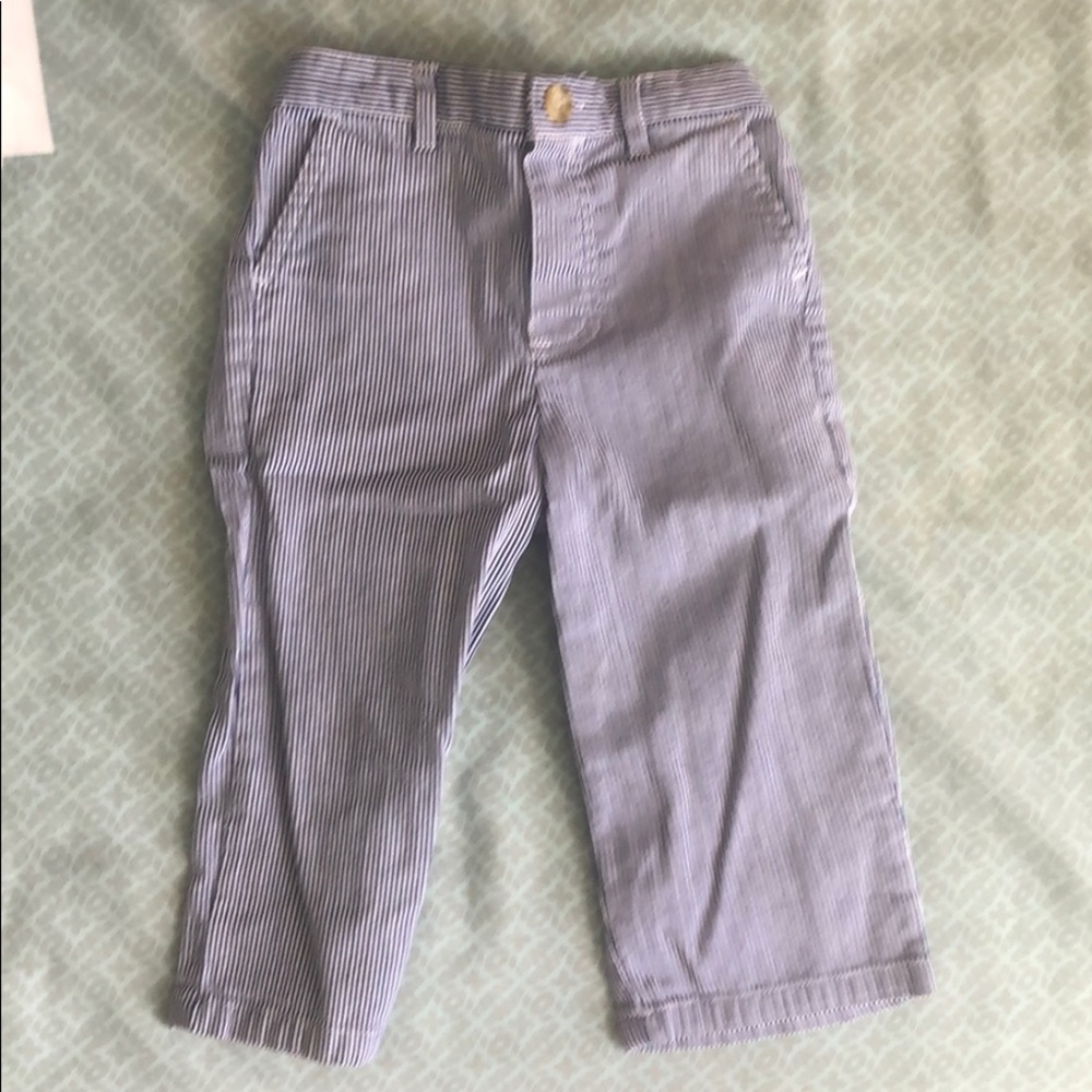 12 mo striped dress/ boat style pants